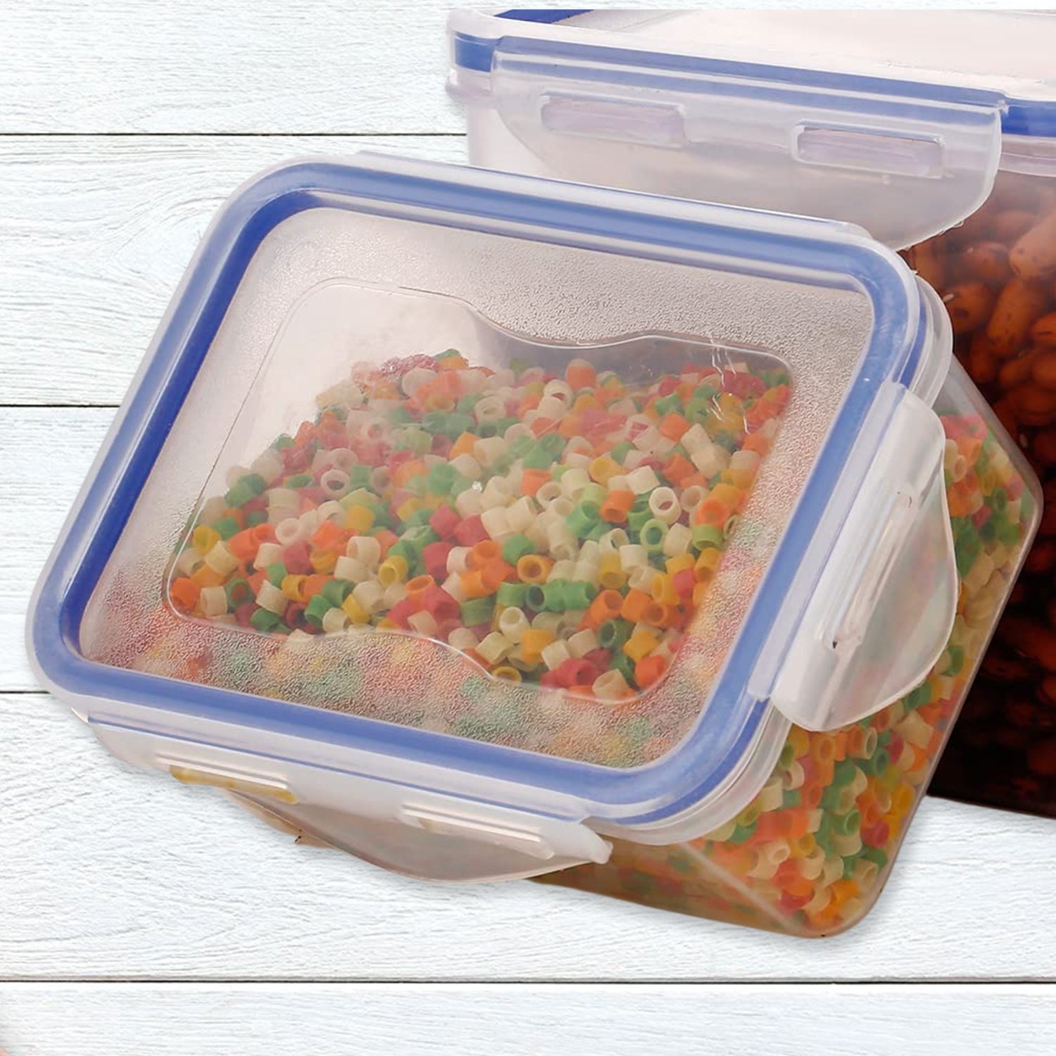 5800 Classics Rectangular Plastic Airtight Food Storage Containers With Leak Proof Locking Lid Storage Container Set Of 3 Pc( Approx Capacity 500ml1000ml1500ml Transparent) 5800 Classics Rectangular Plastic Airtight Food Storage Containers With Leak Proof Locking Lid Storage Container Set Of 3 Pc( Approx Capacity 500ml1000ml1500ml Transparent)